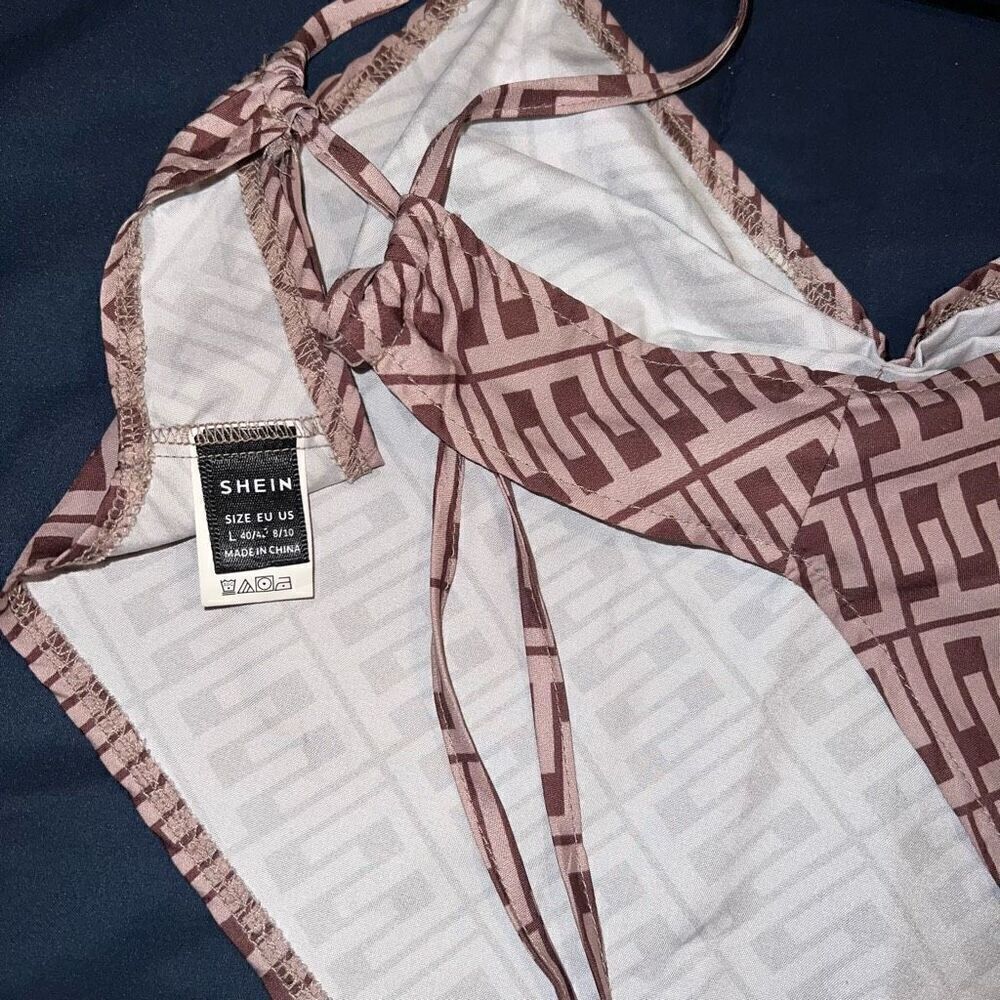 satin silk Crisscross Tie Back handkerchief designer replica silky Cami crop Top - Picture 5 of 5